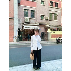 𝗣𝗶𝘁𝗲𝗿 𝗟𝗶𝗻𝗲𝗻 - Áo Sơ mi Linen tay dài thắt eo