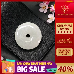 Dây chuyền đồng điếu Cẩm Thạch Type A - Khấu bình an Phỉ Thúy