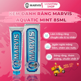 (Hỏa tốc) Kem Đánh Răng MARVIS AQUATIC MINT 85ml (Hương biển & bạc hà) – Hơi thở thơm mát, trắng răng