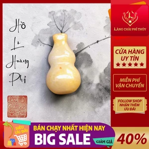 Dây Chuyền Nam, Nữ Mặt Hồ Lô Phỉ Thúy Phong Thủy – Vòng Cổ Thời Trang Sang Trọng, Kèm Hộp Và Túi