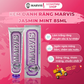 (Hỏa tốc) Kem Đánh Răng MARVIS JASMIN MINT 85ml (Hương hoa nhài) – Hơi thở thơm mát, trắng răng, sạch miệng