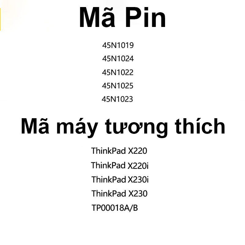 Pin Lenovo ThinkPad  X220 X220i, X230, X230i 44+ (BH 12 THÁNG)