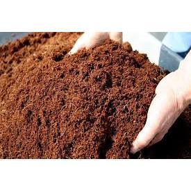 Mụn xơ dừa đã qua xử lý chát (đóng bao 50dm3, khoảng 4-6kg tùy độ ẩm) dùng trồng trọt như rau, hoa, các loại cây ...