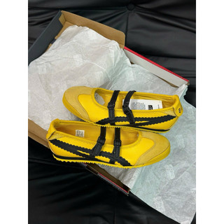 [HÀNG SẴN-SC]Giày búp bê quai dán đế bệt tiger ballet màu vàng êm nhẹ-cá tính,sneaker giày lười lolita nữ ba lê viền bèo