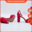 PHASE EIGHT GIÀY CAO GÓT ĐẾ ĐÚP QUAI CHÉO DA LỘN ĐỎ QUYẾN RŨ SIZE 39 (250228095)