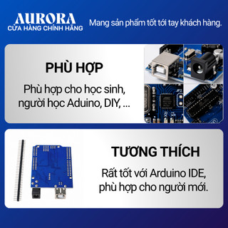 KIT Arduino Uno R3 Atmega328P Chíp Cắm/Chíp Dán - Loại Có Dây/Không Dây - Hàng chất lượng cao