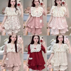 Bộ Đồ Ngủ Nữ JUSOKA Pijama Chất Liệu Đũi Mây Siêu Mềm Mịn Kiểu Dáng Thoải Mái Cho Nữ DU21
