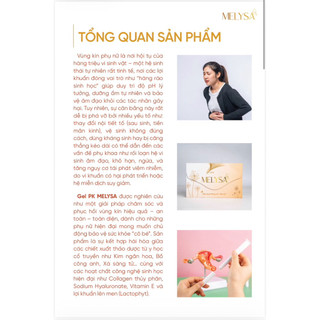 1 Hộp 5 ống Gel phụ khoa MELYSA – Cân bằng pH, dưỡng ẩm.