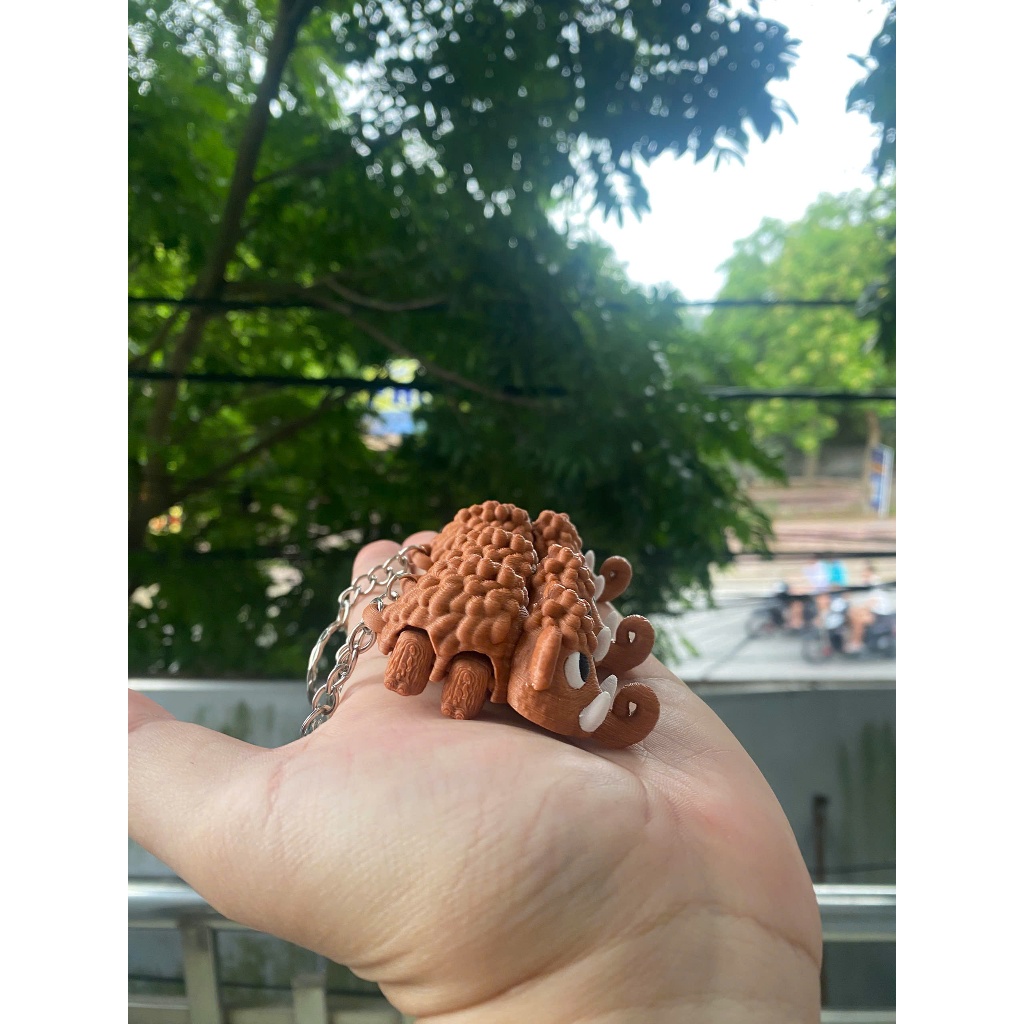 Móc Khóa Voi Ma Mút 3D Dễ Thương – Đồ Chơi Mini In PLA, Linh Hoạt, Quà Tặng Xinh Xắn