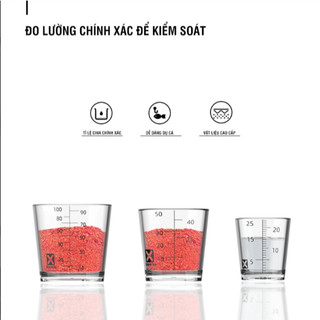 Bộ 4 Cốc Đong Mồi Đo ml Xsamtin