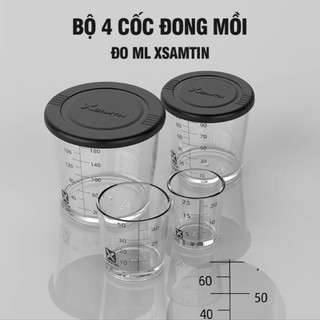 Bộ 4 Cốc Đong Mồi Đo ml Xsamtin