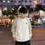 Áo Sweater Monogram New York Yankees White Grey / Black Beige - 3AMTM1244