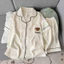 Bộ đồ ngủ (cộc tay) pyjama chất đũi vân mây mềm mát phong cách Hàn Quốc hoạ tiết dễ thương