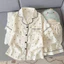 Bộ đồ ngủ (cộc tay) pyjama chất đũi vân mây mềm mát phong cách Hàn Quốc hoạ tiết dễ thương