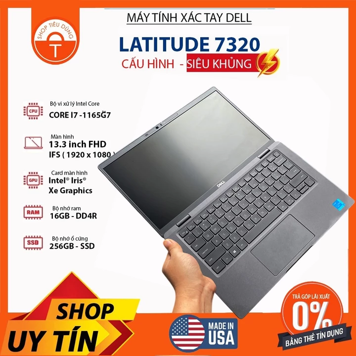 [Giá rẻ nhất] Dell Latitude 7320 Carbon/ CPU: Core i7 11th/RAM 16Gb /SSD 256Gb /13.3' FHD