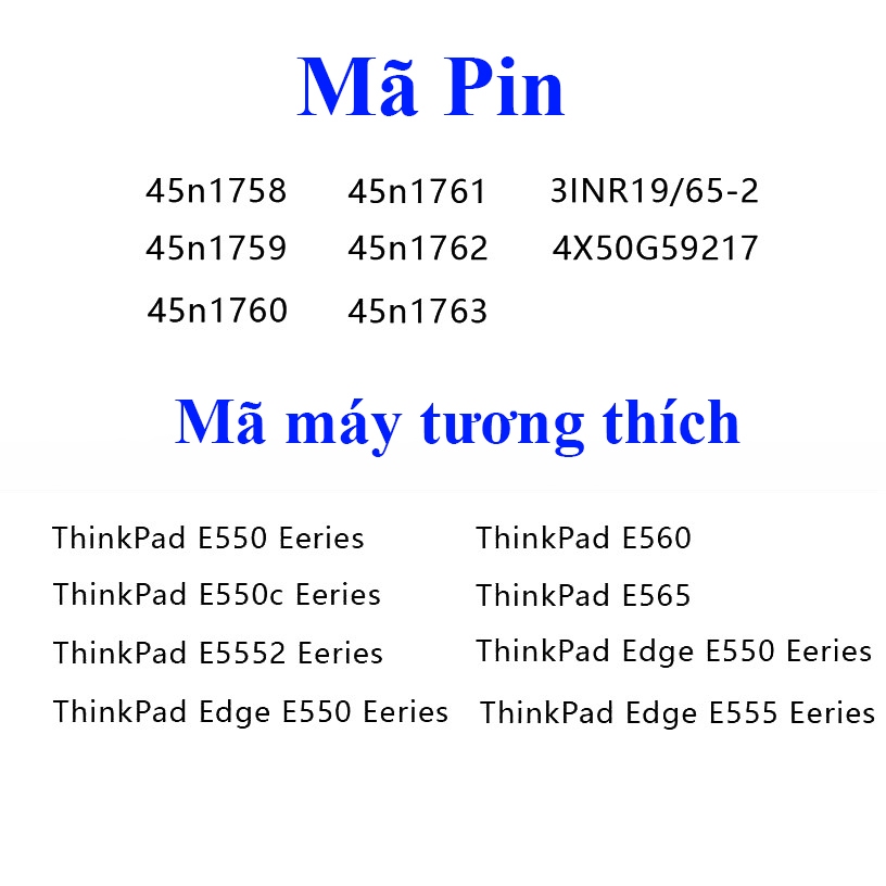 Pin Laptop Lenovo E4430 E430 V480C G480 Y480 B490 E431 E440 E530 E531 E540 BH 12 Tháng