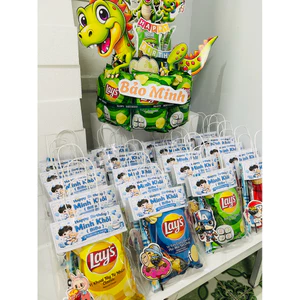 set 5 cái túi đựng quà in màu 2 mặt theo yêu cầu về tự dán theo sở thích có video hướng dẫn