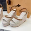 Sandal cao gót đế xuồng cói mới 2026