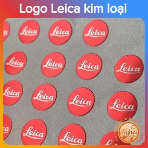 Logo leica kim loại sẵn keo dán