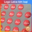 Logo leica kim loại sẵn keo dán