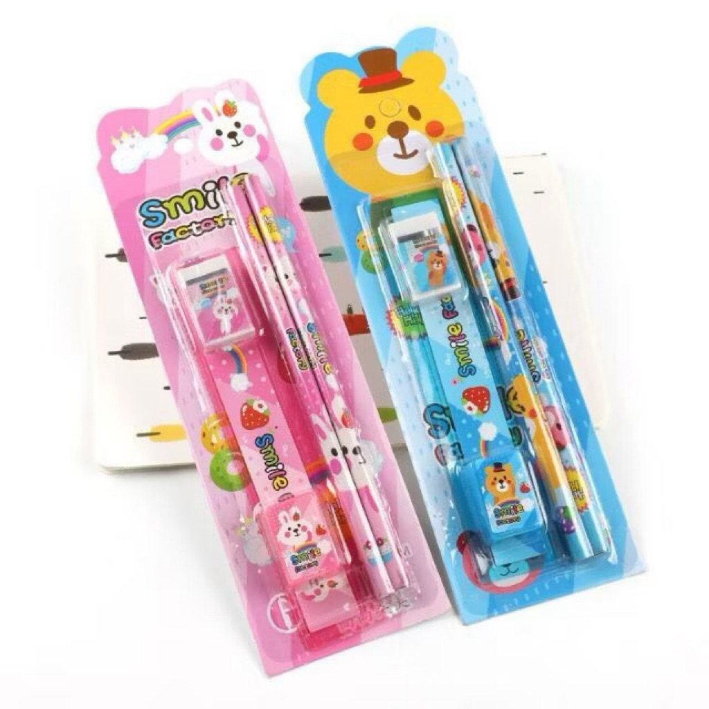 ( Giá sỉ ib ) Bộ Đồ Dùng Học Tập 5 Món Dễ Thương Cho Bé – Nhiều Chủ Đề - Combo Đồ Dùng Học Sinh Tiểu Học