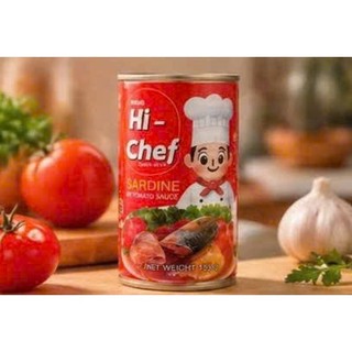 Cá mòi sốt cà Hi-Chef-Cá hộp- thơm ngon dậm đà -Thương-hiệu-nhập-khẩu-thái-lan-155gr/Hộp