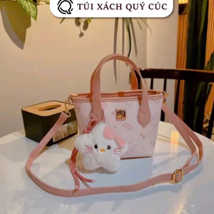 Túi xách nữ đeo chéo cầm tay đẹp ( tặng kèm móc gấu ) siêu xinh đi chơi thời trang hàn quốc dễ thương