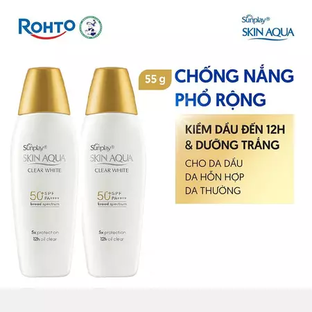 Combo 2 Sữa Chống Nắng Sunplay Skin Aqua Clear White (55g x 2)