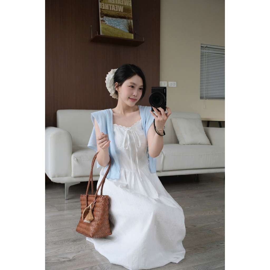 Molly Dress (TSW) Váy hai dây cổ viền ren lưng chun Nữ the.sweaterweather