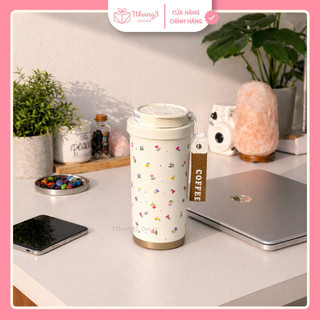 Bình Giữ Nhiệt Tráng Sứ 530ml, Bình Nước Xinh Xắn Mang Đi Học, Đi Làm - Giữ Nhiệt 8-12h