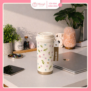 Bình Giữ Nhiệt Tráng Sứ 530ml, Bình Nước Xinh Xắn Mang Đi Học, Đi Làm - Giữ Nhiệt 8-12h
