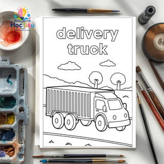 Giải pháp giúp bé mê học – Tranh tô màu + từ vựng tiếng Anh chủ đề giao thông cực dễ nhớ