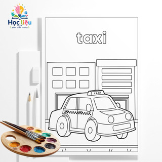 Giải pháp giúp bé mê học – Tranh tô màu + từ vựng tiếng Anh chủ đề giao thông cực dễ nhớ