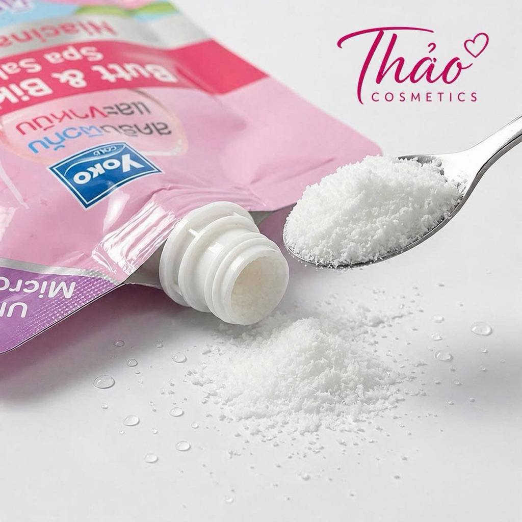 (phiên bản mới) Muối Tắm Tẩy Tế Bào Chết Trắng Da Ngừa Thâm YOKO Whitening Spa Salt 220g Vùng Nách và Bikini | BigBuy360 - bigbuy360.vn
