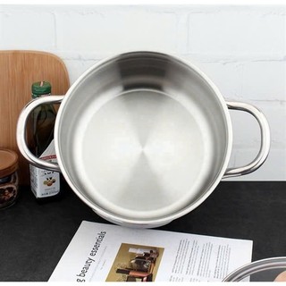 Nồi luộc gà Bossd ̣̣08, inox 3 lớp liền khối dày 24/26/30cm vung kính cường lực B08