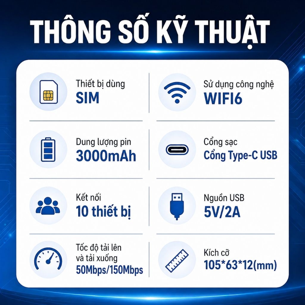 Cục phát Wifi lắp sim 4G , pin 3000mAh, dùng 8-10 tiếng | BigBuy360 - bigbuy360.vn