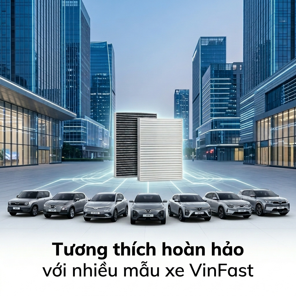 Lọc Gió Điều Hòa VinFast VF3 VF5 VF e34 VF6 VF7 VF8 VF9 FADIL Lọc Bụi Mịn, Khử Mùi Hiệu Quả