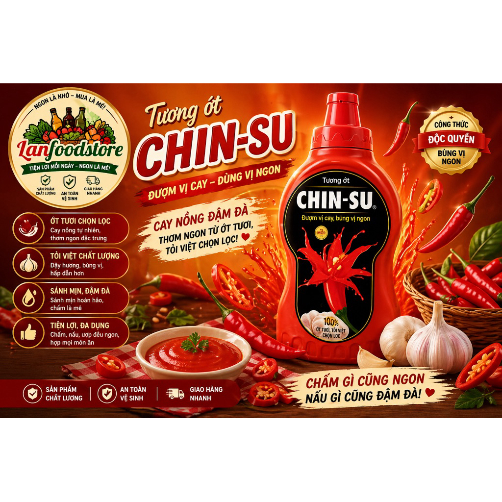 Tương Ớt Chin-su – Cay Ngon Đậm Đà, Chấm Gì Cũng Hợp