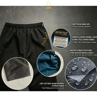 Quần Mưa ( Bán Riêng Lẻ ) Gore Tex Chống Thấm Cao Cấp, Không Đọng Nước, Khô Nhanh, Thoáng Khí ( Loại 1 )