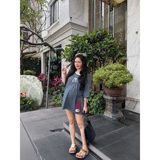 •𝙆𝙞𝙣𝙜𝙨𝙝𝙤𝙥𝙗𝙚𝙖𝙪𝙩𝙮•Áo Phông Kẻ Gấu Ngực QC