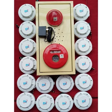 Bộ báo cháy báo khói tự động lắp đặt sẵn nguồn 220v không cần đấu nối có tem kiểm định. không báo về Điện thoại