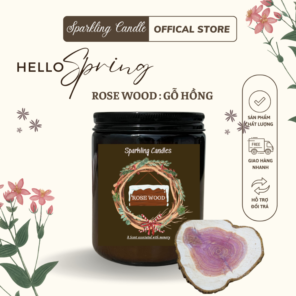 [ 28 Mùi 2 Size ] Nến Thơm Cao Cấp Sparkling Candle Thư Giãn An Toàn Không Khói Decor Phòng