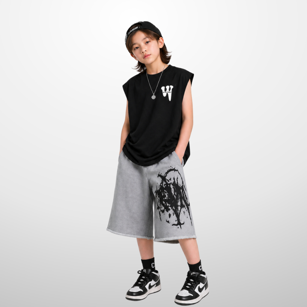 Áo Thun Ngắn Tay Mùa Hè Cho Bé Trai, Bé Gái In Hình Năng Động, Cổ Tròn B511 | JJ Kids Fashion