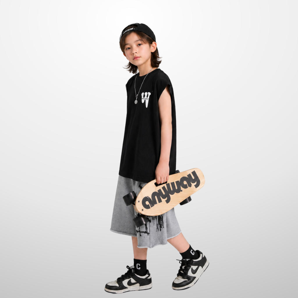 Áo Thun Ngắn Tay Mùa Hè Cho Bé Trai, Bé Gái In Hình Năng Động, Cổ Tròn B511 | JJ Kids Fashion