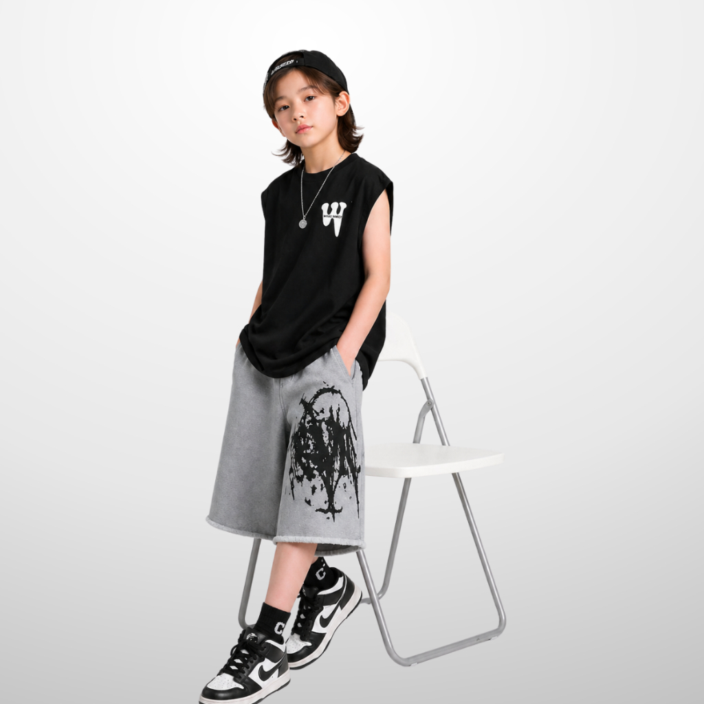 Áo Thun Ngắn Tay Mùa Hè Cho Bé Trai, Bé Gái In Hình Năng Động, Cổ Tròn B511 | JJ Kids Fashion