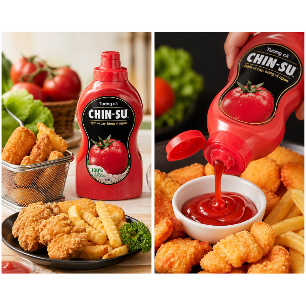 Tương Cà CHIN-SU 500g/|Chua Ngọt Đậm Vị | Ăn Kèm Đồ Chiên, Xúc Xích, Mì
