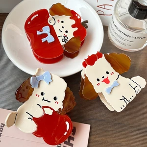 Kẹp Tóc Càng Cua Hình Chó Dễ Thương Hàn Quốc – Kẹp Tóc Nữ Bản Lớn Cute Phong Cách Trẻ Trung