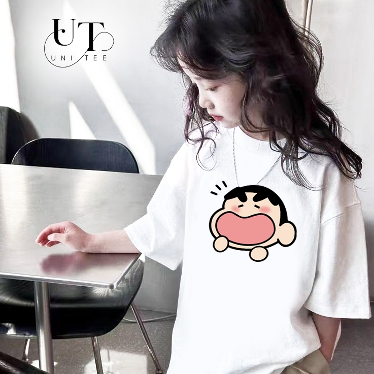 (9kg-110kg) Áo thun Unisex họa tiết Bé Mặt Bự siêu cute, Cotton 100% cho Bé Trai, Bé Gái và Cặp Đôi, - Uni Tee I U125