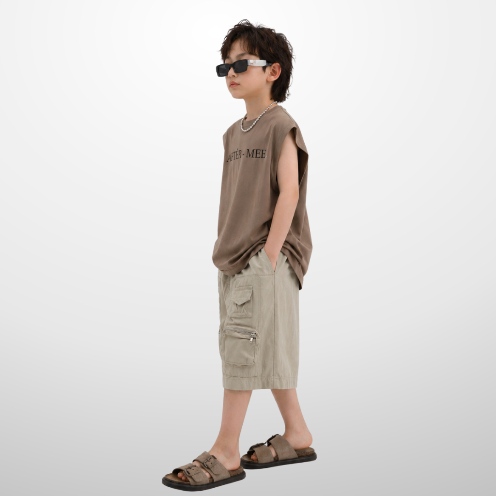 Áo Thun Ngắn Tay Mùa Hè Cho Bé Trai, Bé Gái In Hình Năng Động, Cổ Tròn B515 | JJ Kids Fashion