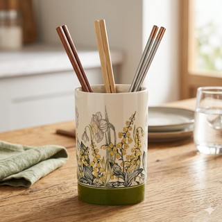 Lọ cắm đũa bằng sứ dày dặn, sang trọng - Dư Dư Decor